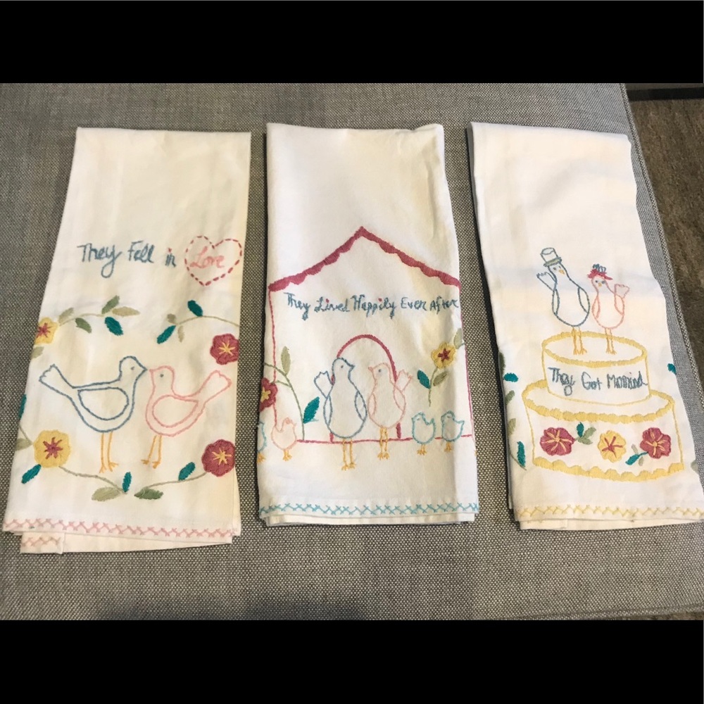 Anthropologie dish towels (set of three)